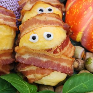 Halloween Kolaches Mummy bacon sausage roll